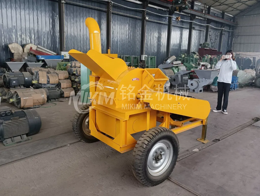 Wood Chipper Shredder Grinder Machine Tree Branch Hammer Mill Mobile Wood Crusher 100 Mess Sawdust Making Machine