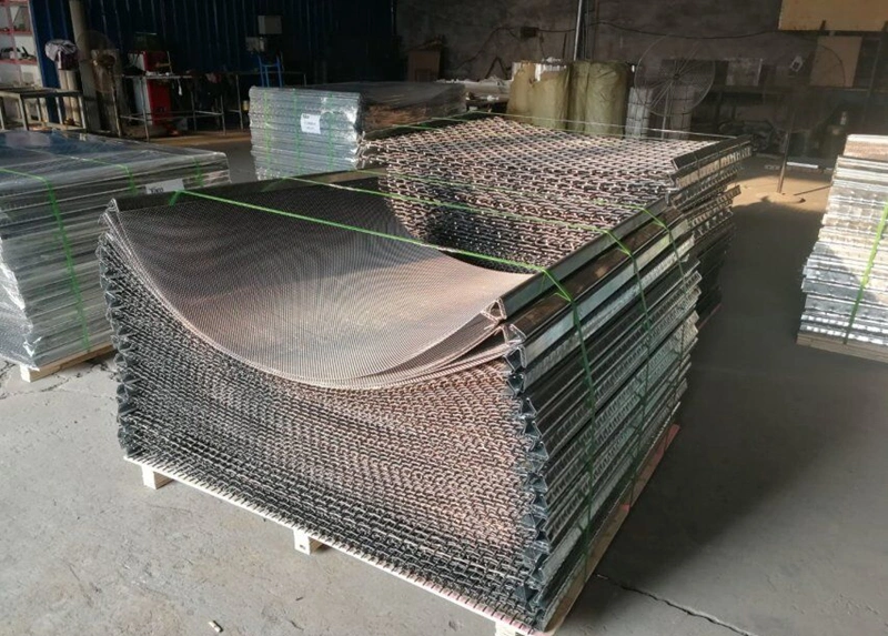 65 Mn Frame Hook 5mm Crimped Steel Wire Mesh 65mn Rock Stone Sand Mine Sieving Gravel Crusher Hooked Vibrating Mesh Screen