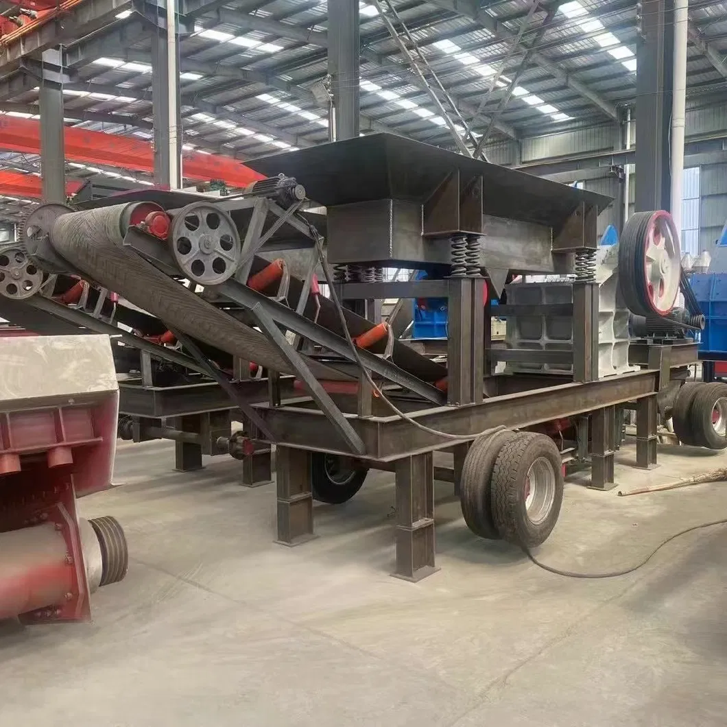 Wheel Mounted Mobile Jaw Crusher Limestone Crusher Machine Iron Ore Crushing Plant