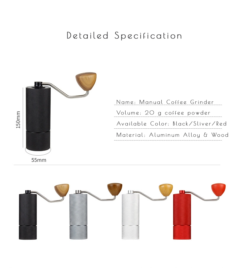 Portable Stainless Steel Hand Crank Coffee Grinder Mini Food Mill