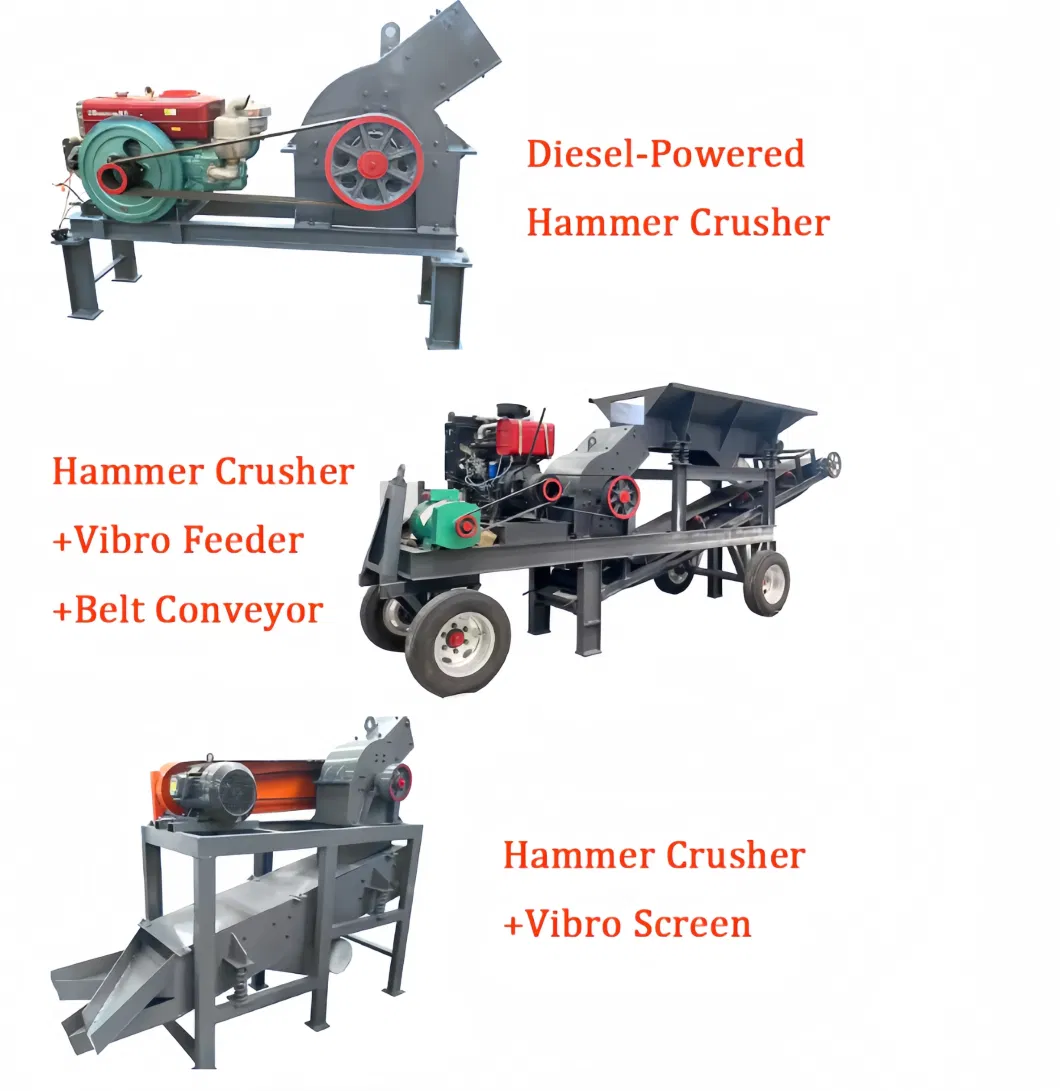 Mini Portable Coal Hammer Crusher Small Scale Mill Crusher