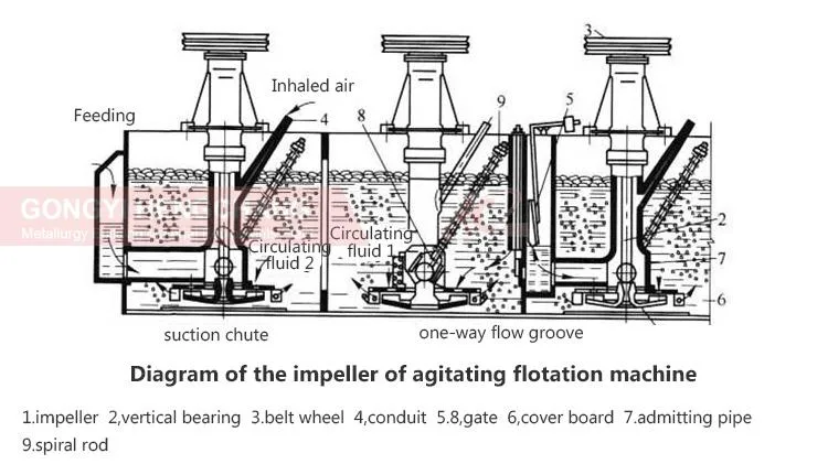 Large Capacity Graphite Coal Phosphate Fluorite Powder Flotation Machine