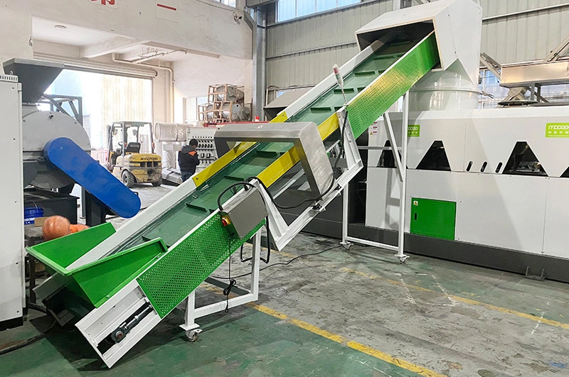 Complete Automatic Crusher Force Feeder Plastic Pelletizing Recycling Machine Plant For Pp Pe Film