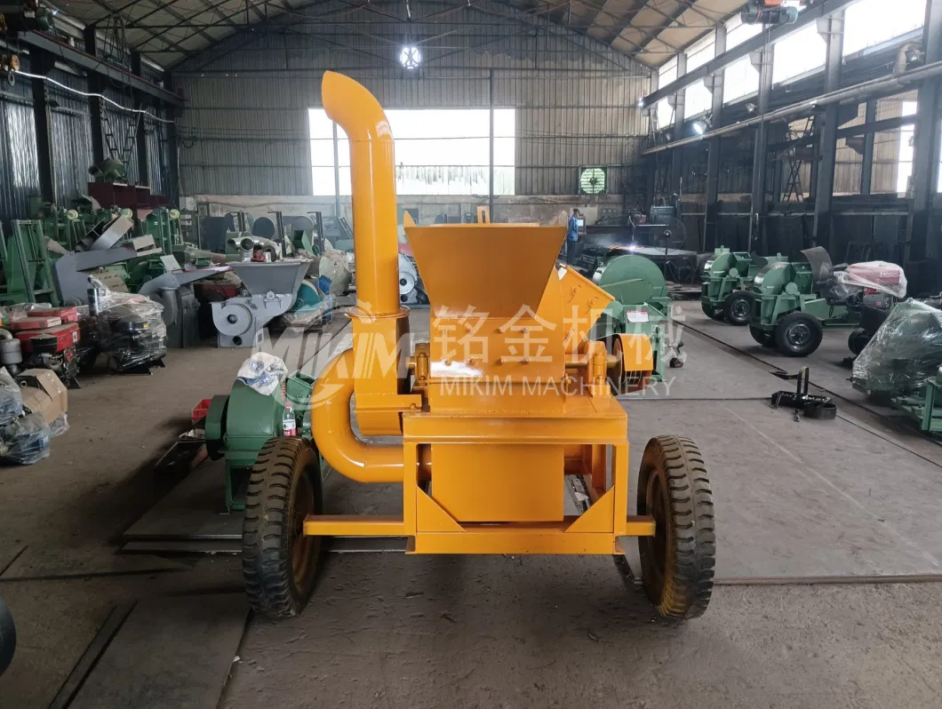 Wood Chipper Shredder Grinder Machine Tree Branch Hammer Mill Mobile Wood Crusher 100 Mess Sawdust Making Machine