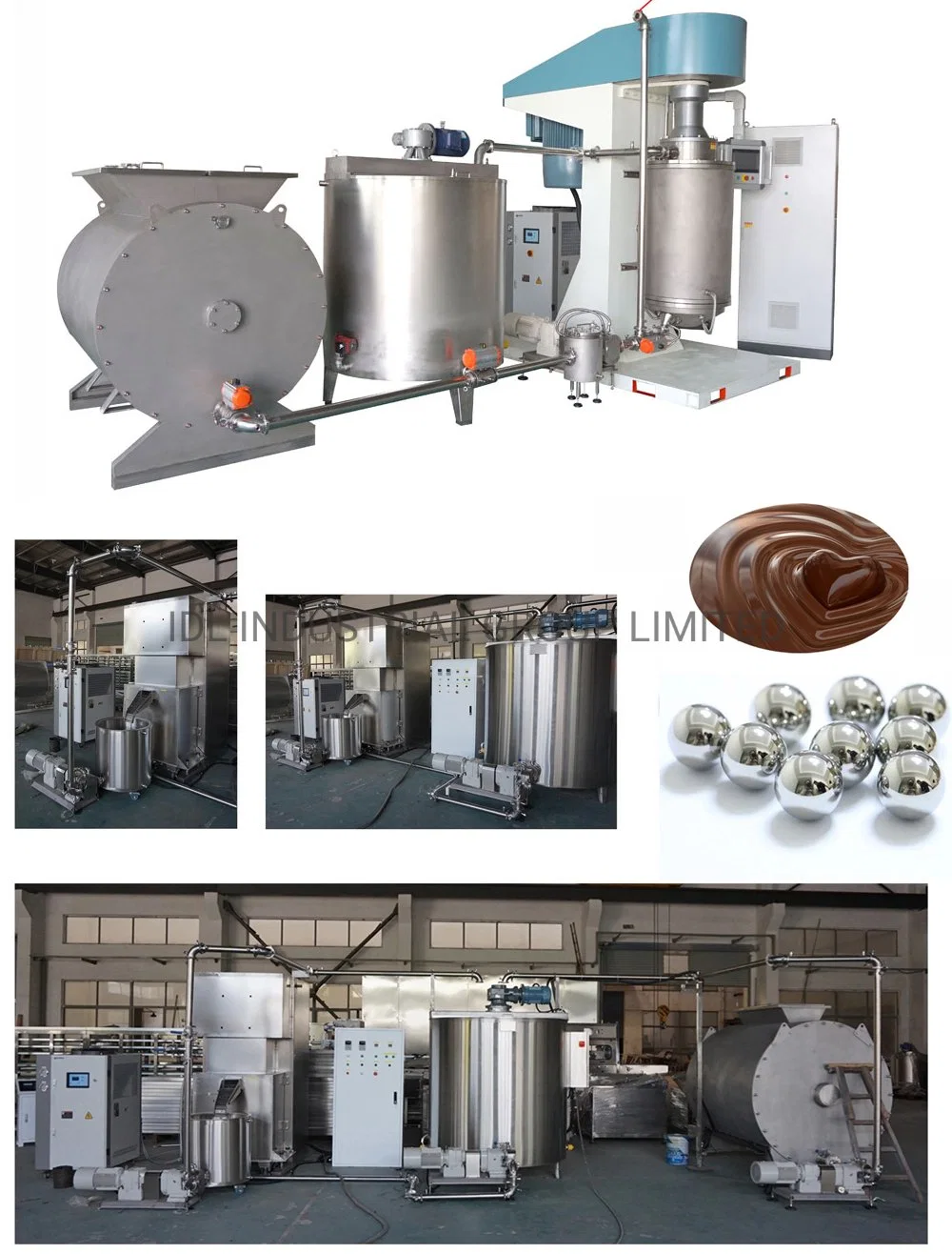 Chocolate Ball Mill with Complete Stainless Steel Continuous Working