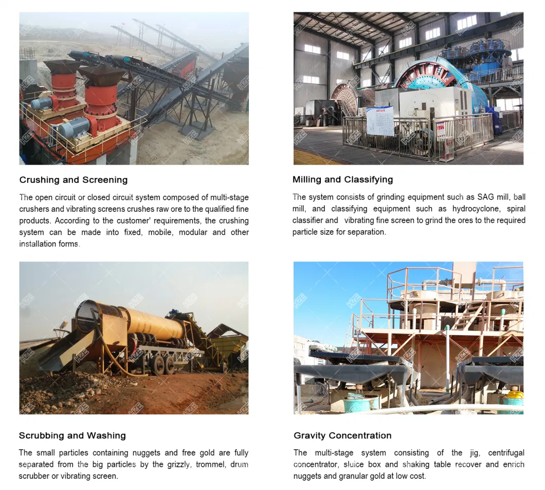 Small / Medium / Large Scale Gold Mining Equipment for Processing