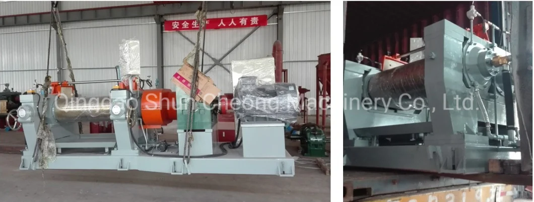 PLC Control Xk-450 Two Roller Electric Oil Heating Rubber Mixing Mill