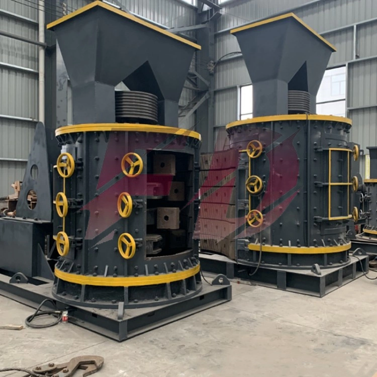 Small Vertical Shaft Crusher, Metal Glass Crusher, Round and Smooth Particle Shape