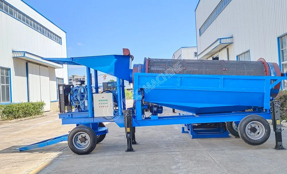 Small Scale Mobile Portable Alluvial Gold Trommel Washing Gold Mining Equipment Factory for Sale