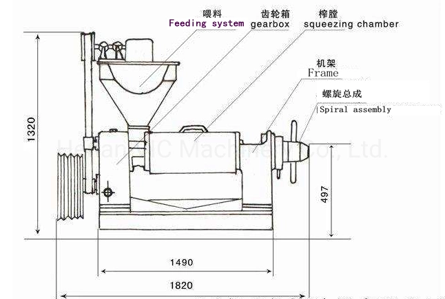 Integrated electric driven effective rapeseed sunflower peanut palm ground nut screw cold press oil press making processing pressing machine oil mill