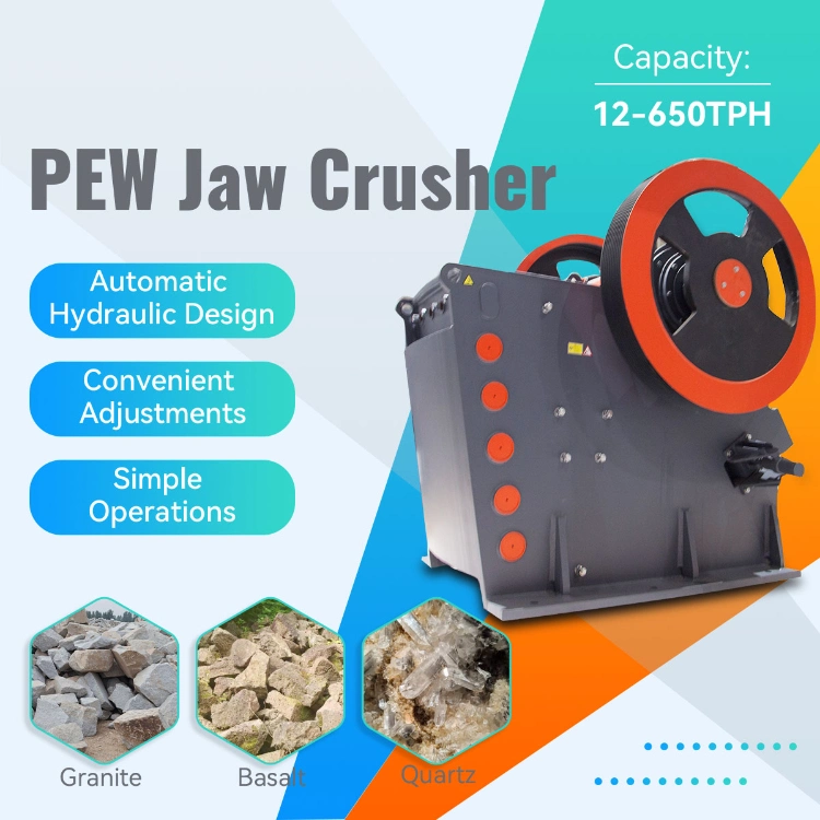 High Quality Pew Series Jaw Primary Crusher with Capacity 100-450tph