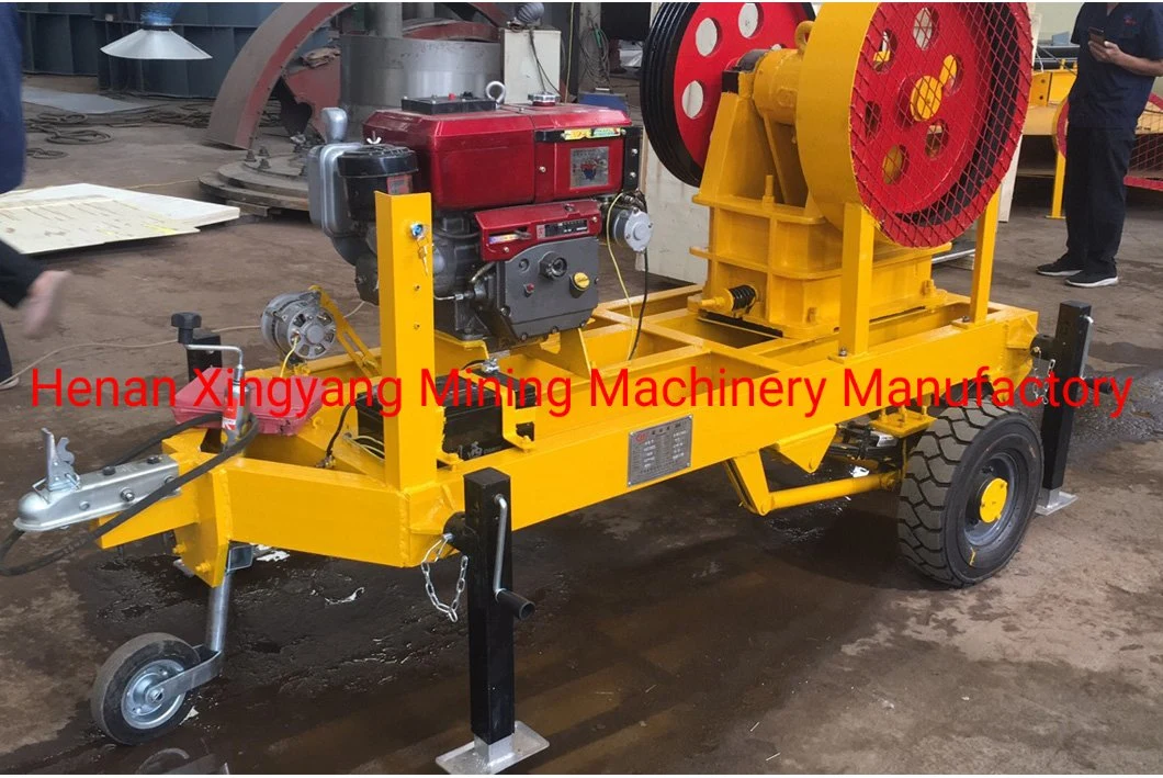 1-5tph Mini Diesel Mobile Rock Crushing Machine/Small Portable Stone Jaw Crusher Price PE 150X250 for Sale