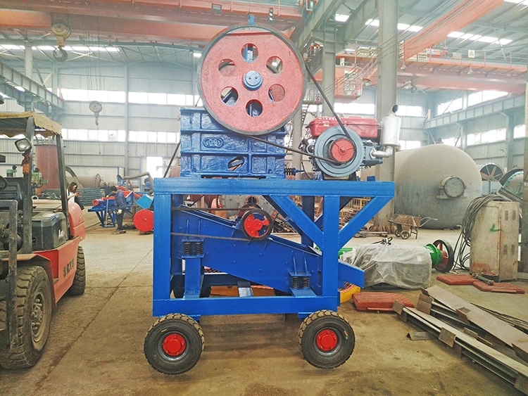 Portable Stone Concrete Jaw Crusher 250X400 with Vibrating Screen for Sale