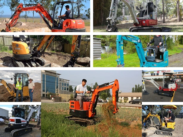 Mini Digger 2t Hydraulic Mini Excavator 2 Ton Earth-Moving Equipment for Mining Kv20 Small Crawler for Construction Work Mini Bagger Compact Excavator