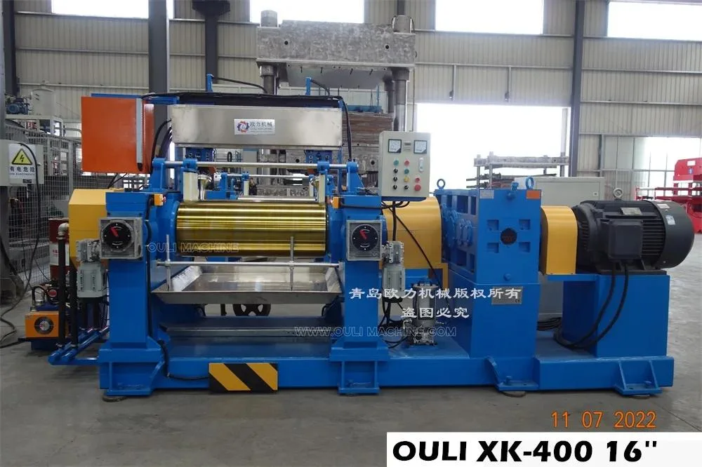 Space Saving Automatic Opening Two Roll Mixing Mill for Rubber and Plastic