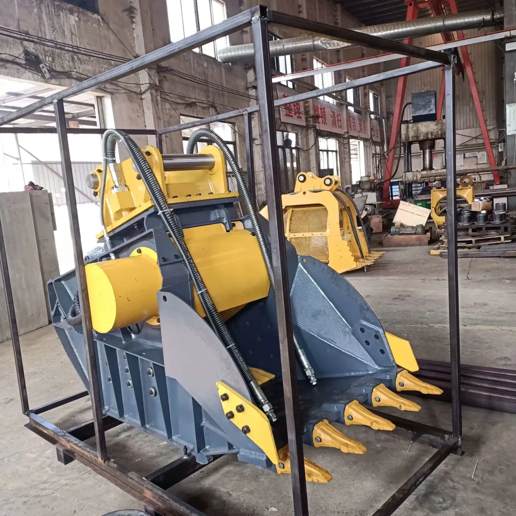 Demolition Rock Jaw Crusher Bucket 30-45 Tons Excavator Bucket Crusher 20 Tonnes