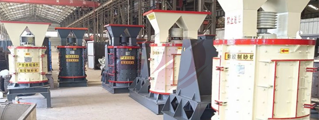 Small Vertical Shaft Crusher, Metal Glass Crusher, Round and Smooth Particle Shape