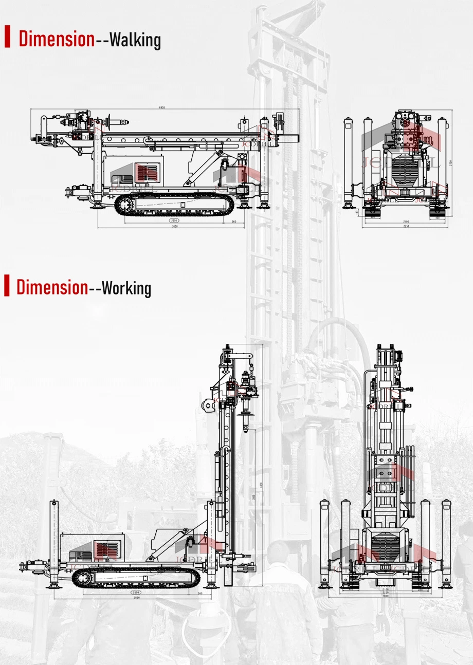 Small Crawler Hydraulic Series Cwd600t Drilling Rig for Pile Foundation/Mining Water Well Drilling Rig/Engineering Construction Equipment