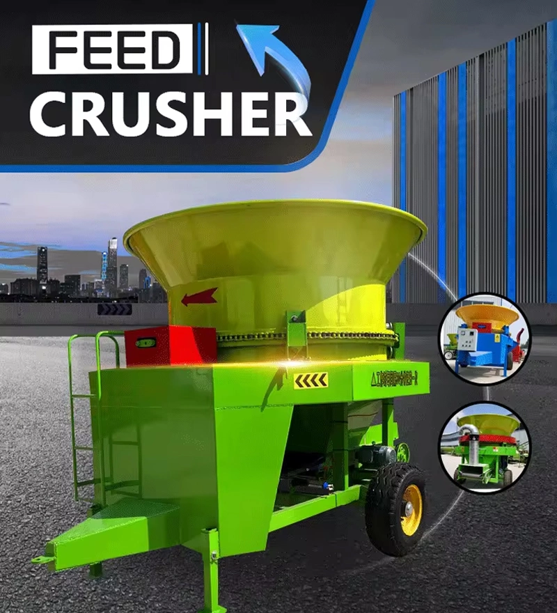 Straw Bale Crusher Cornstalk Maize Straw Hammer Mill Hay Bale