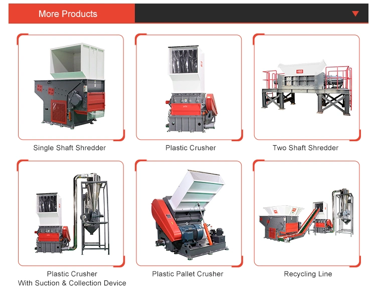 Plastic Recycling Machinery Garbage Pallet PP Film Recycle Bottle Plastic Crusher