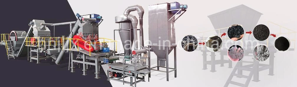 Processing Waste Tires Into Small Granules Tire Rubber Crushing Plant