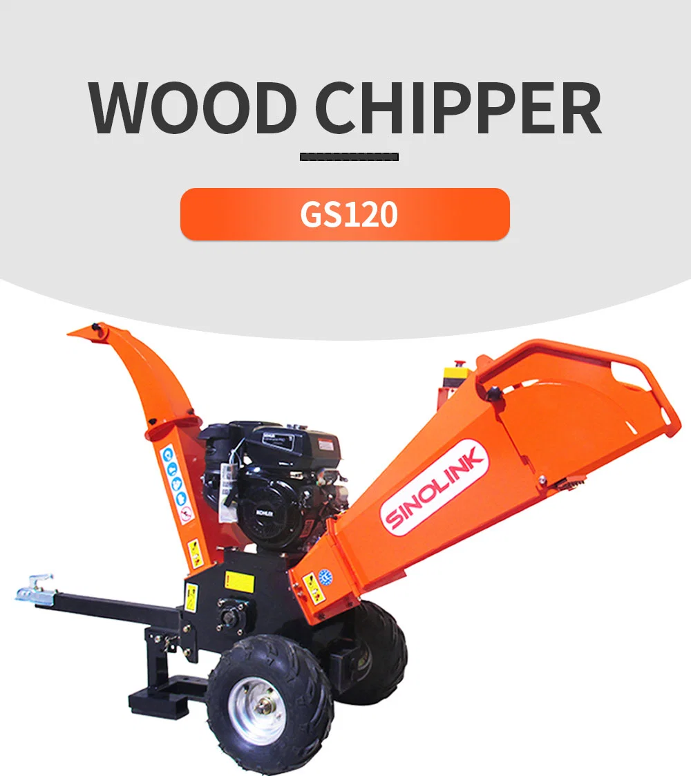 Sinolink Two-Wheel Support Wood Crusher with Tractor