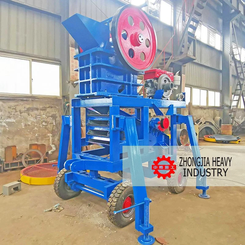 PE150X750 Small Mobile Jaw Crusher for Pebble/Quartz/Limestone/Coal/Gold Mine