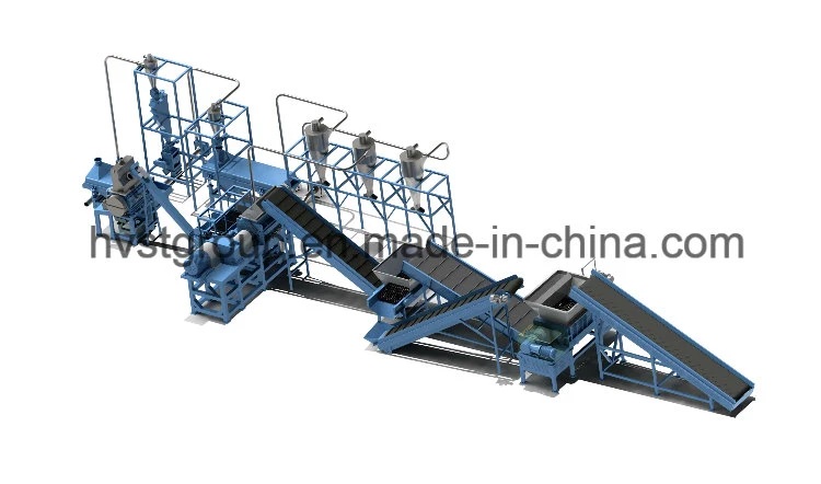 Tire Crushing System Tyre Shredding Machine Waste Tire Crushing Plant