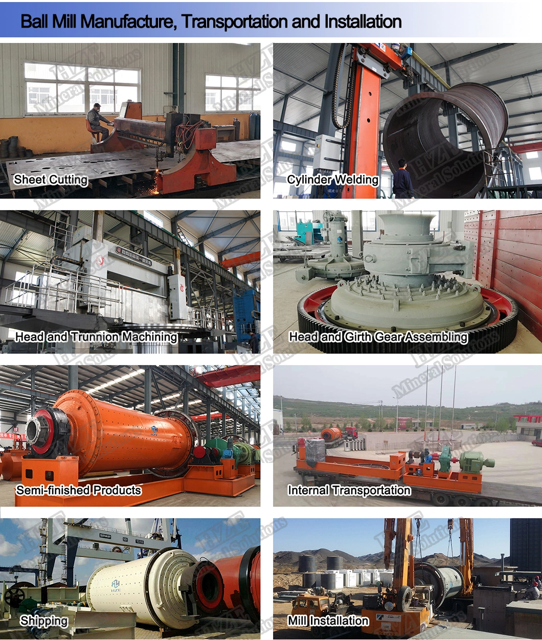 Large Scale Gold Mining Equipment Grate Ball Mill of Processing Plant