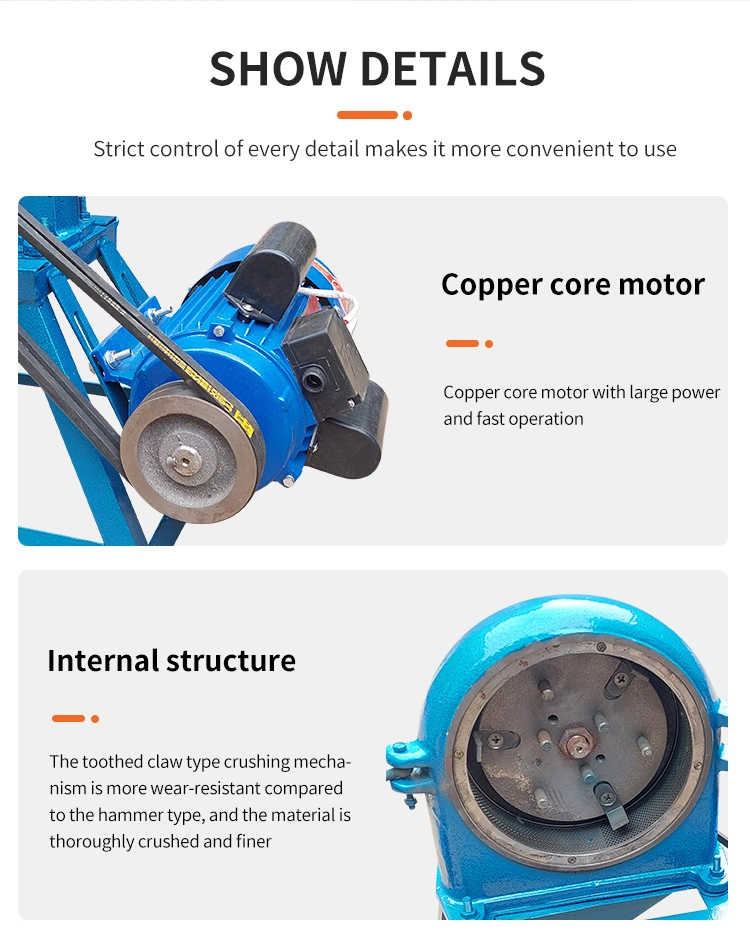 Professional Diesel Engine Straw Crusher Corn Hammer Mill for Farm Corn Crusher