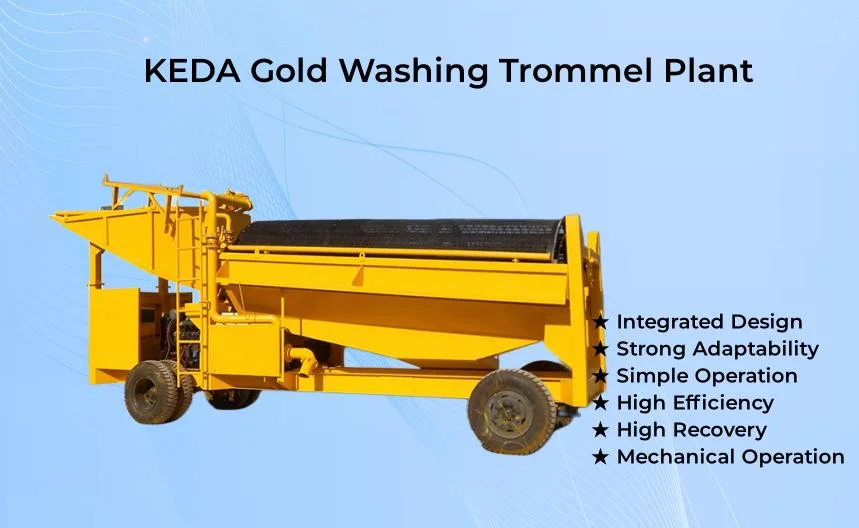 China Keda Customize Designed Mobile Gold Mining Equipment