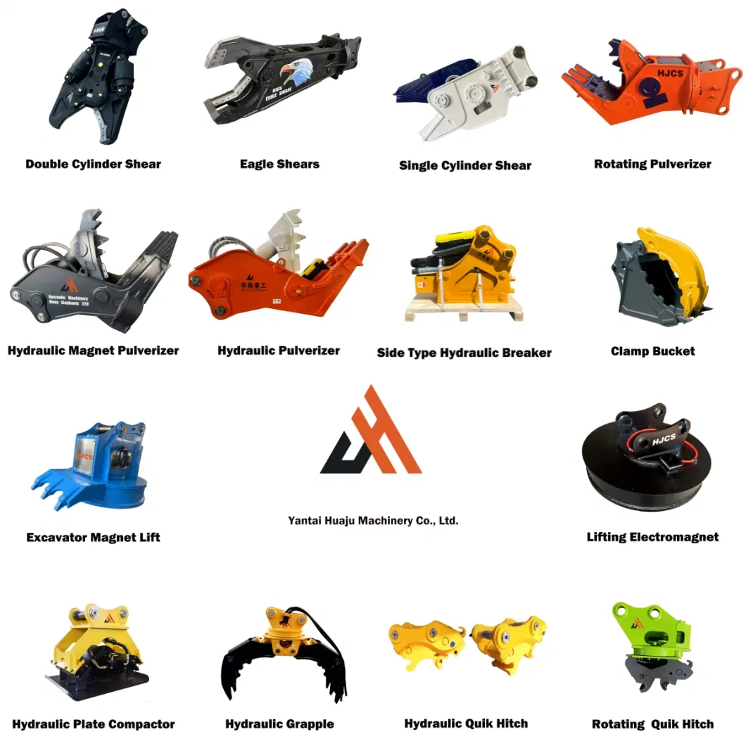 Hydraulic Conrete Crusher, Hydraulic Crushing Plier, Rotating Pulverizer, Demolition Tools for Excavator