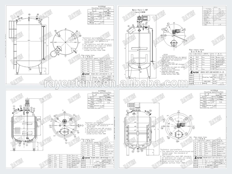 Sanitary Stainless Steel Mixing Processing Agitator Tank Mining Equipment