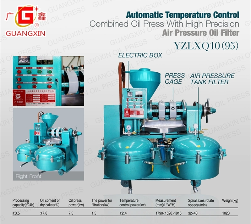 Yzlxq10 (95) Guangxin Oil Pressers Sunflower Oil Mill Hot Selling in 2023