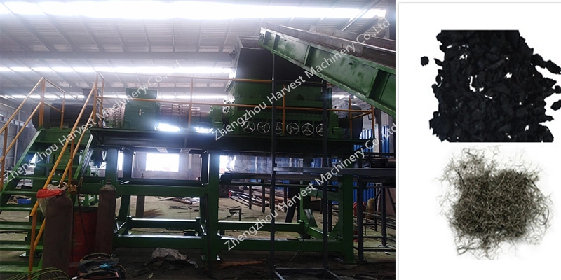 Tire Recycling Factory Tyre Shredder Machine Rubber Crusher Rubber Crumb Plant