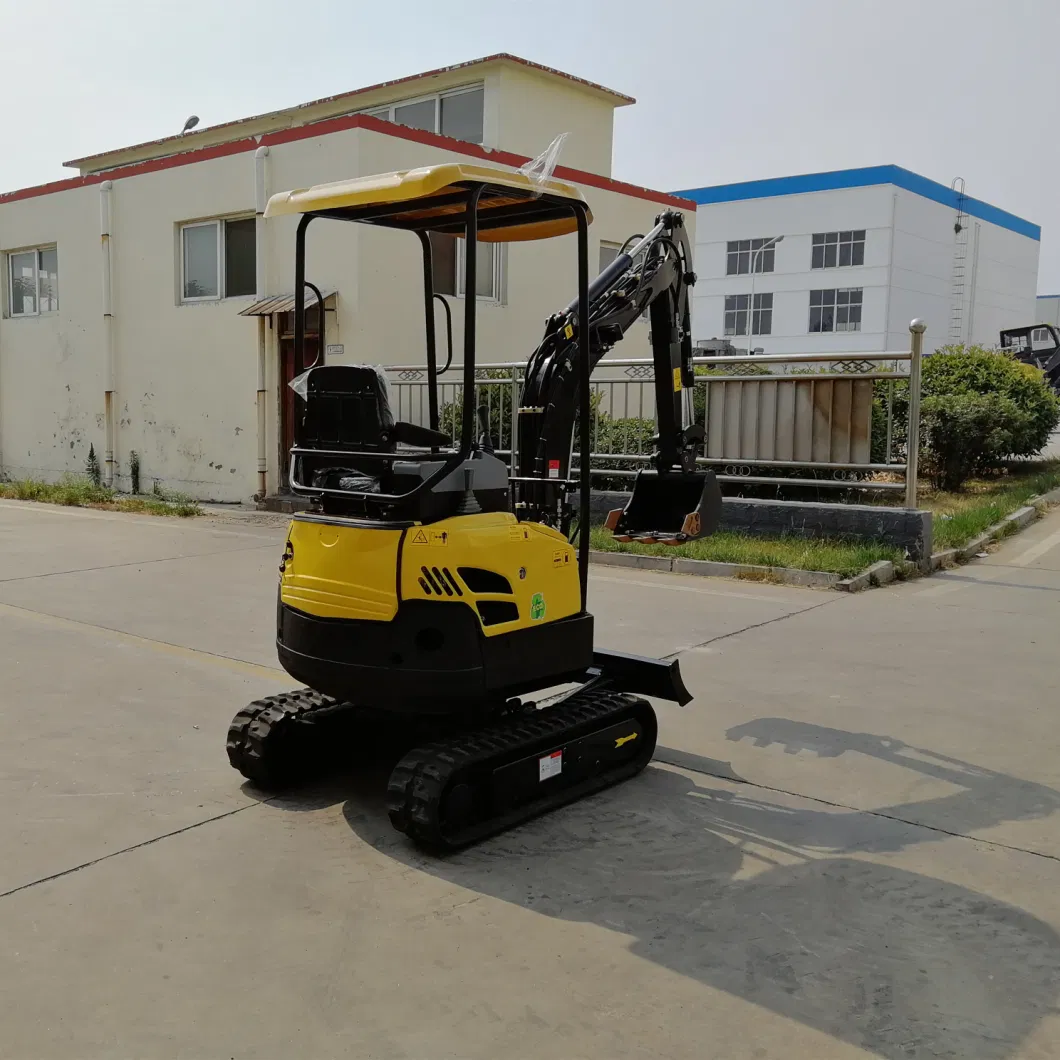 Mini Digger 2t Hydraulic Mini Excavator 2 Ton Earth-Moving Equipment for Mining Kv20 Small Crawler for Construction Work Mini Bagger Compact Excavator