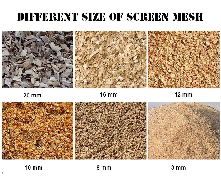 Wood Chipper Shredder Grinder Machine Tree Branch Hammer Mill Mobile Wood Crusher 100 Mess Sawdust Making Machine