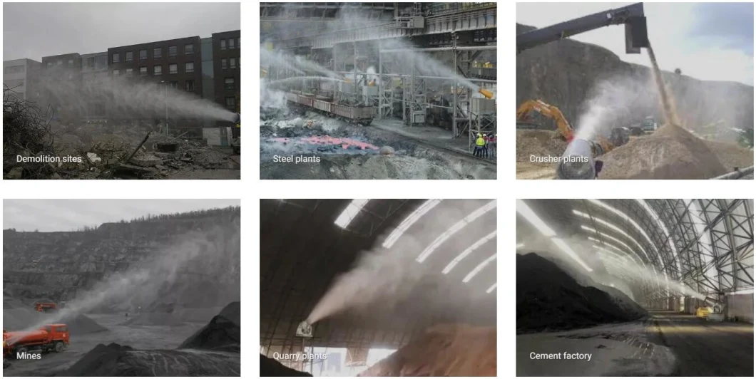 Coal Dust Suppression Solutions, Water Mist Spray Cannon Equipment