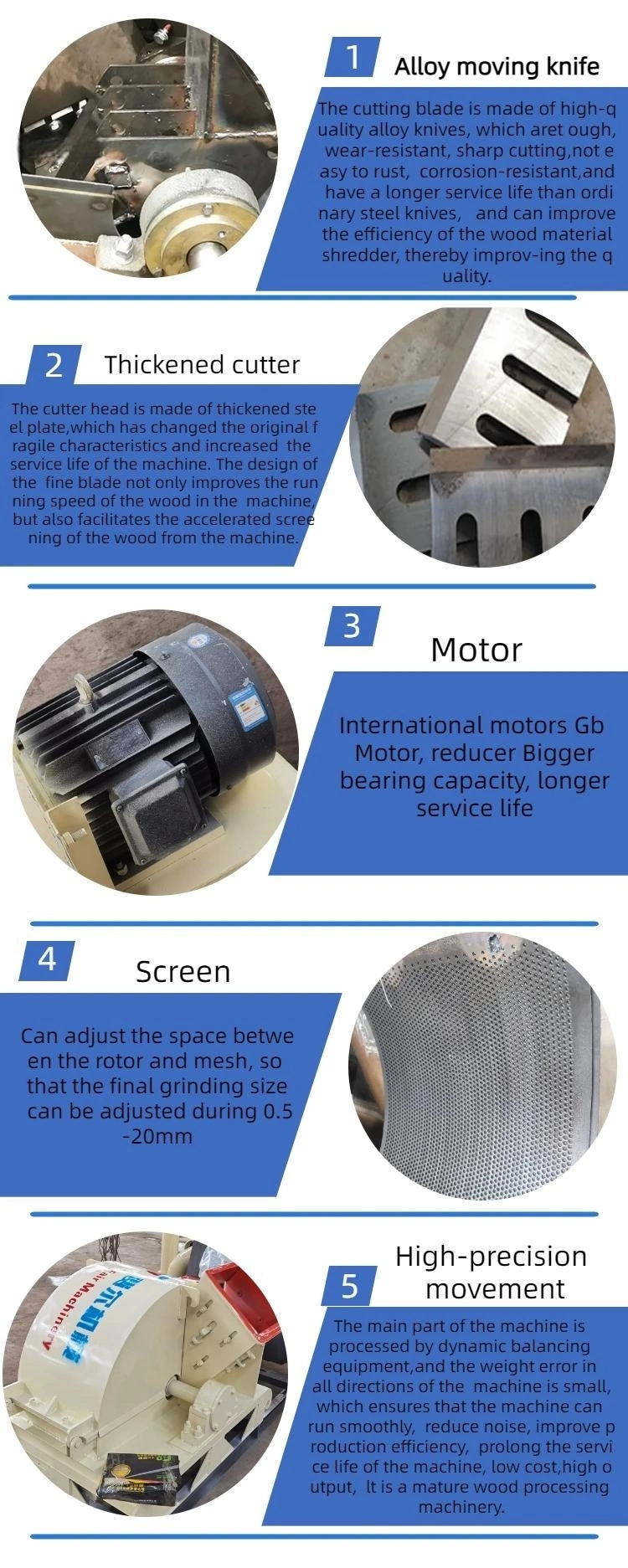 Industrial Wood Sawdust Making Chipper Machine/ Wood Crusher Machine /Wood Shredder in Low Price