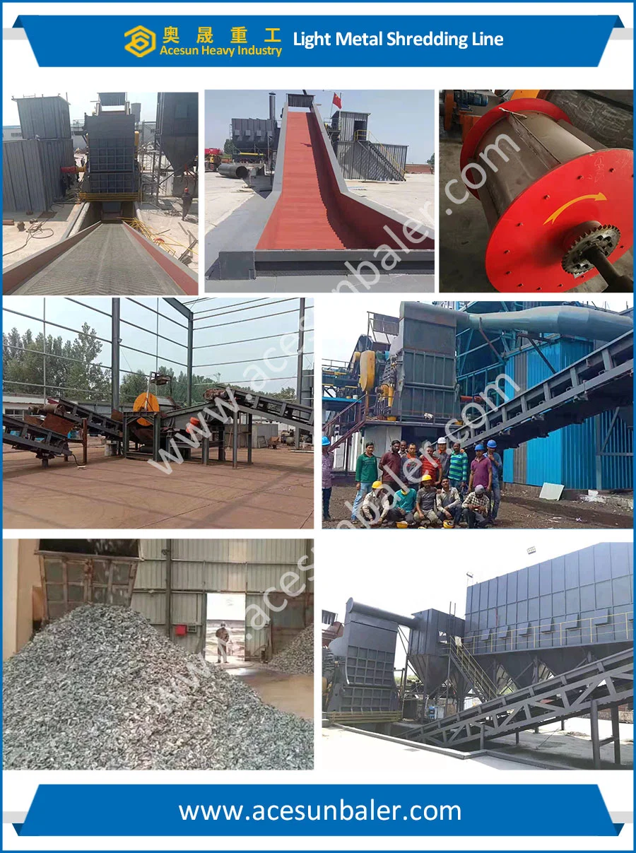 Scrap Metal Recycling Plant Double Shaft Shredder Scrap Metal Crusher Machine