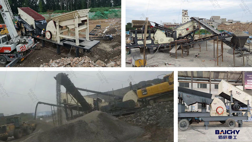 Mining Limestone Gravel Stone Crushing Plant, Gold Copper Iron Ore Crusher, Mobile Portable Aggregate Concrete Crusher Machine