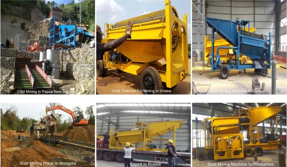 Alluvial Diamond Mining Machine/Large Scale Gold Trommel Screen Equipment