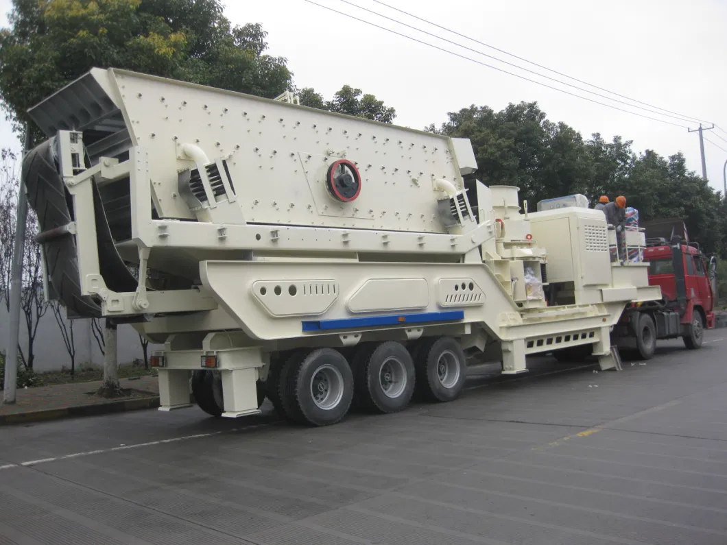 Semi-Mobile Crusher with Wheel-Mounted Trailer