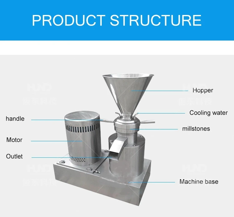 High Quality Stainless Steel Peanut Butter Sesame Paste Machine Colloid Mill