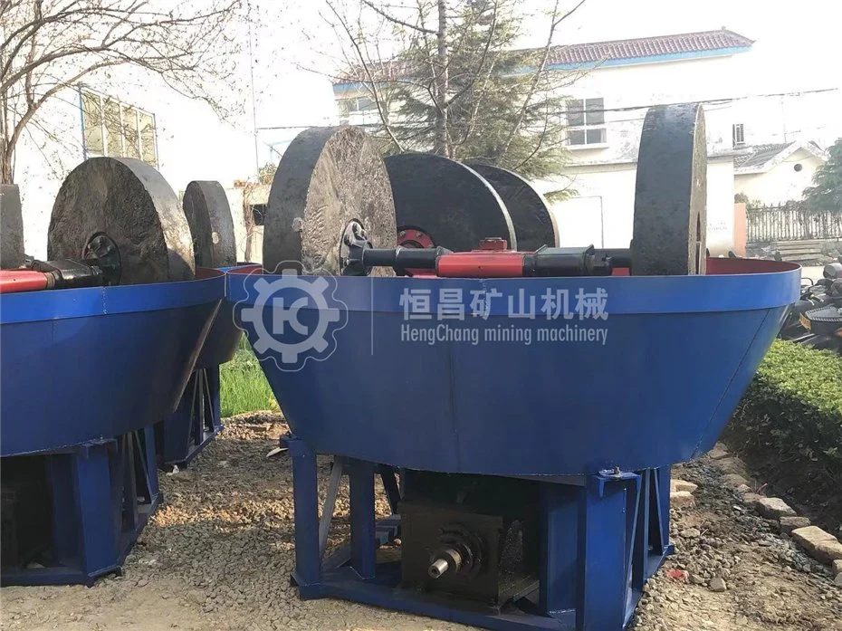 (2022 New Design) Edge Runner Mill Gold Extraction Machine 1100 1200 Wet Pan Mill for for Gold Zinc Copper