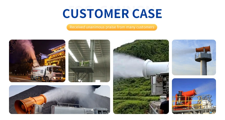 Industrial Dust Removal Spray Equipment Mining Coal Shed Large Area Dust Suppression Humidification Fog Machine 100 Meters Automatic Spray Machine