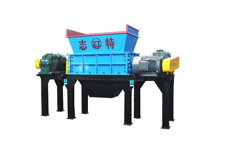 Plastic Tires Glass Bottles Household Garbage Double Axis Crusher