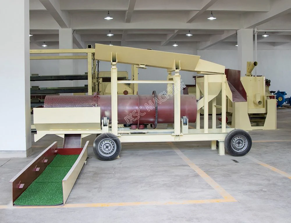 Small Scale Mobile Portable Alluvial Gold Trommel Washing Gold Mining Equipment Factory for Sale