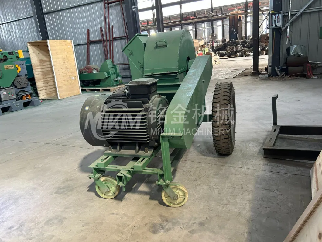 Wood Chipper Shredder Grinder Machine Tree Branch Hammer Mill Mobile Wood Crusher 100 Mess Sawdust Making Machine