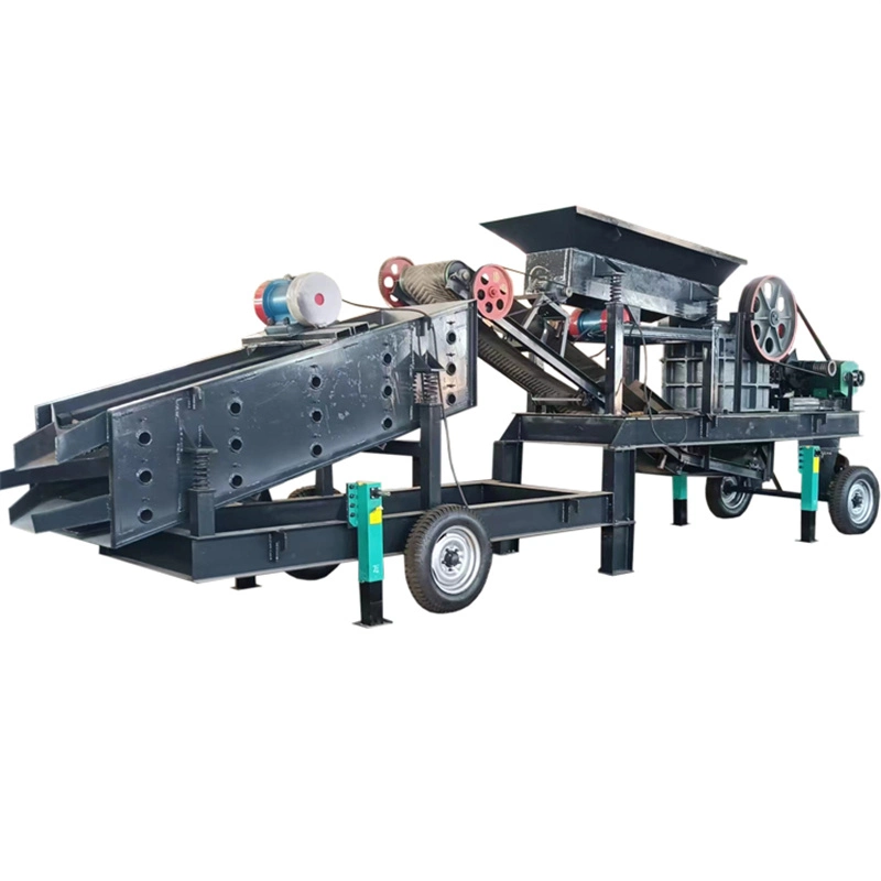 Best Selling Mobile Diesel Jaw Crusher Machine with Vibrating Screen Crushing Plant